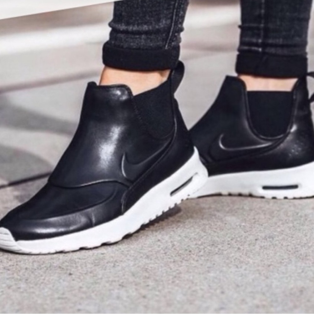 Nike Air Max Thea Boot Women's Size 9 Mid Black Leather 859550-001 Shoe
